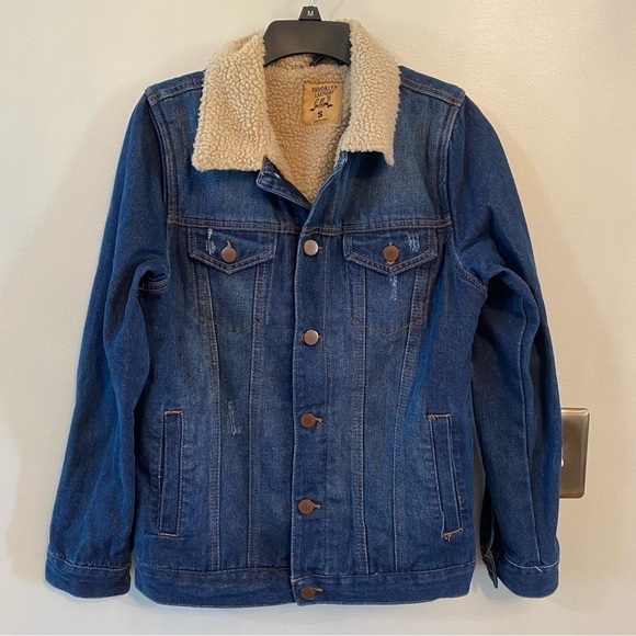 Brooklyn Laundry sherpa lined denim jacket small - Picture 1 of 8